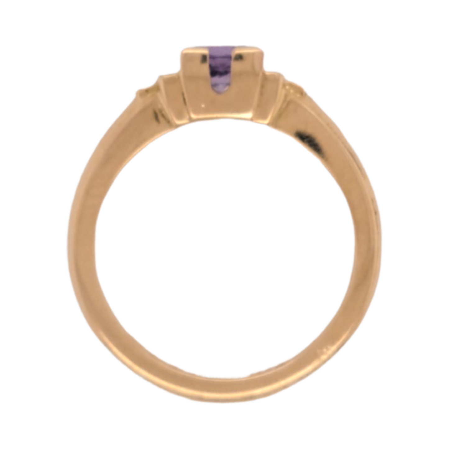 Round Purple Sapphire Ring