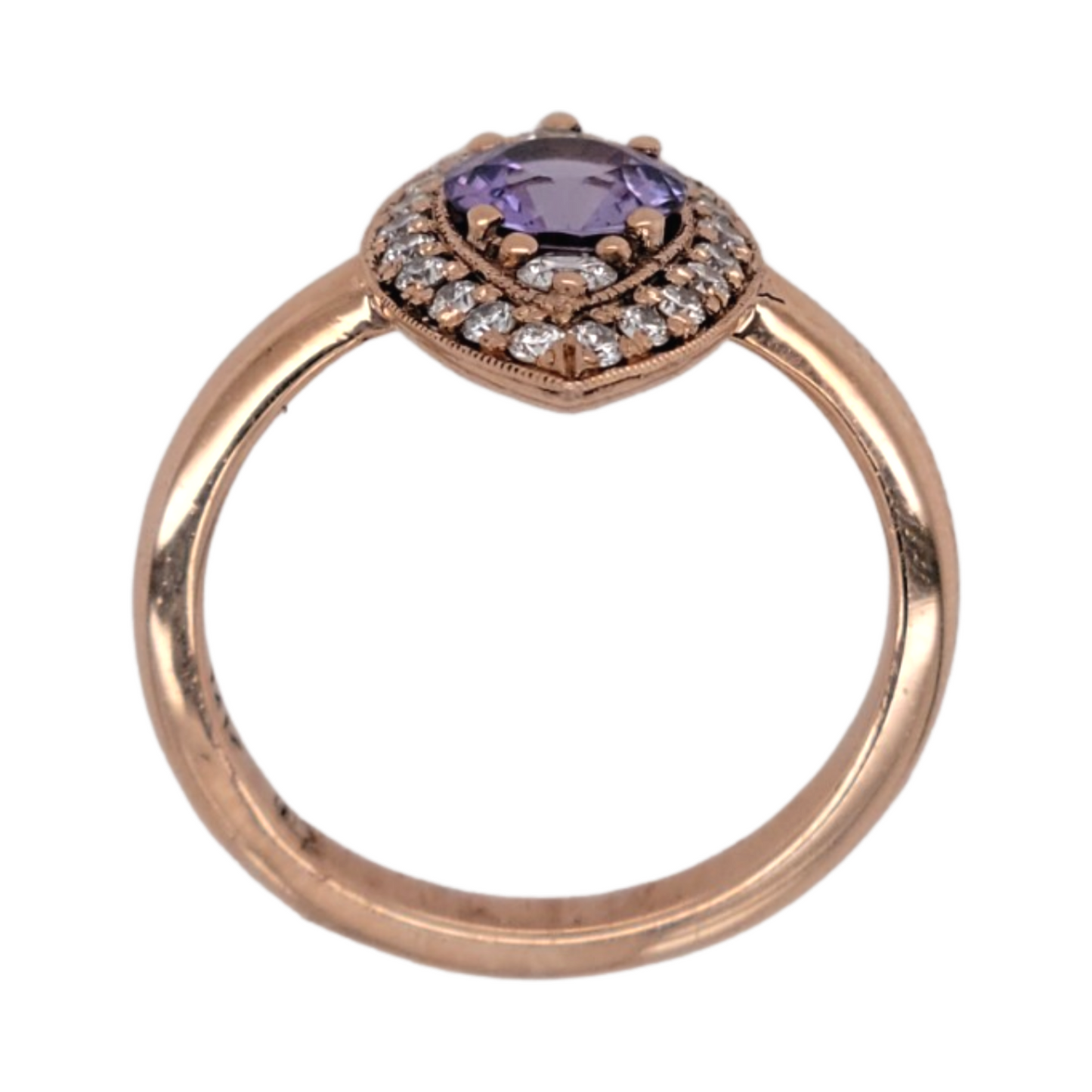 Purple Sapphire Rose Gold Ring
