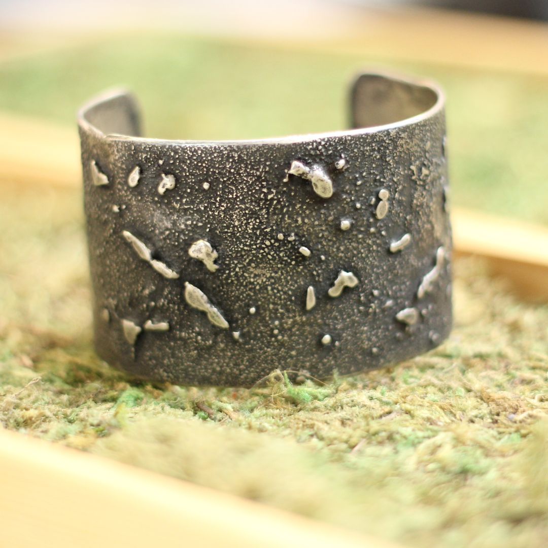 Textured & Oxidized Sterling Silver Cuff