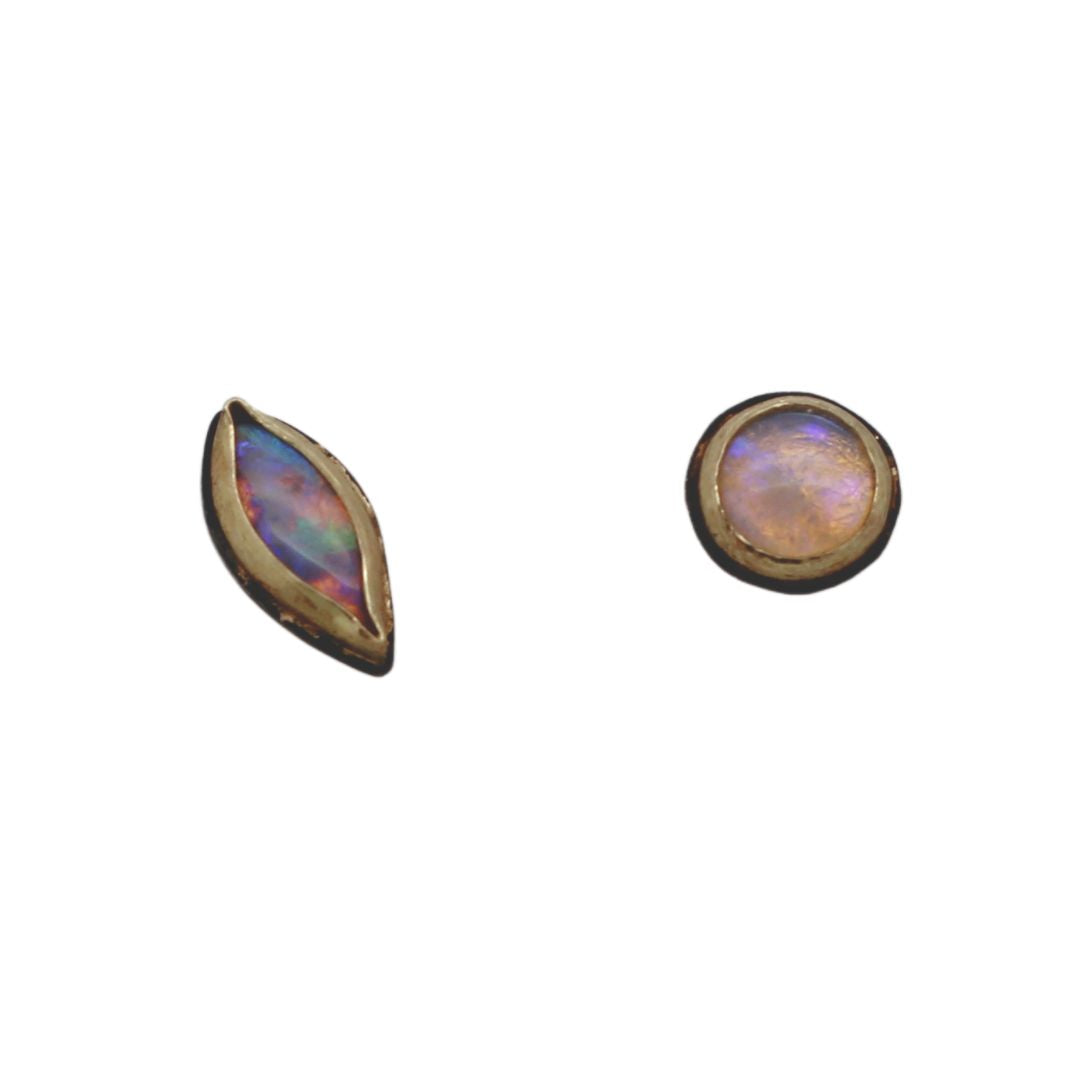 Opal Rough Gold Studs