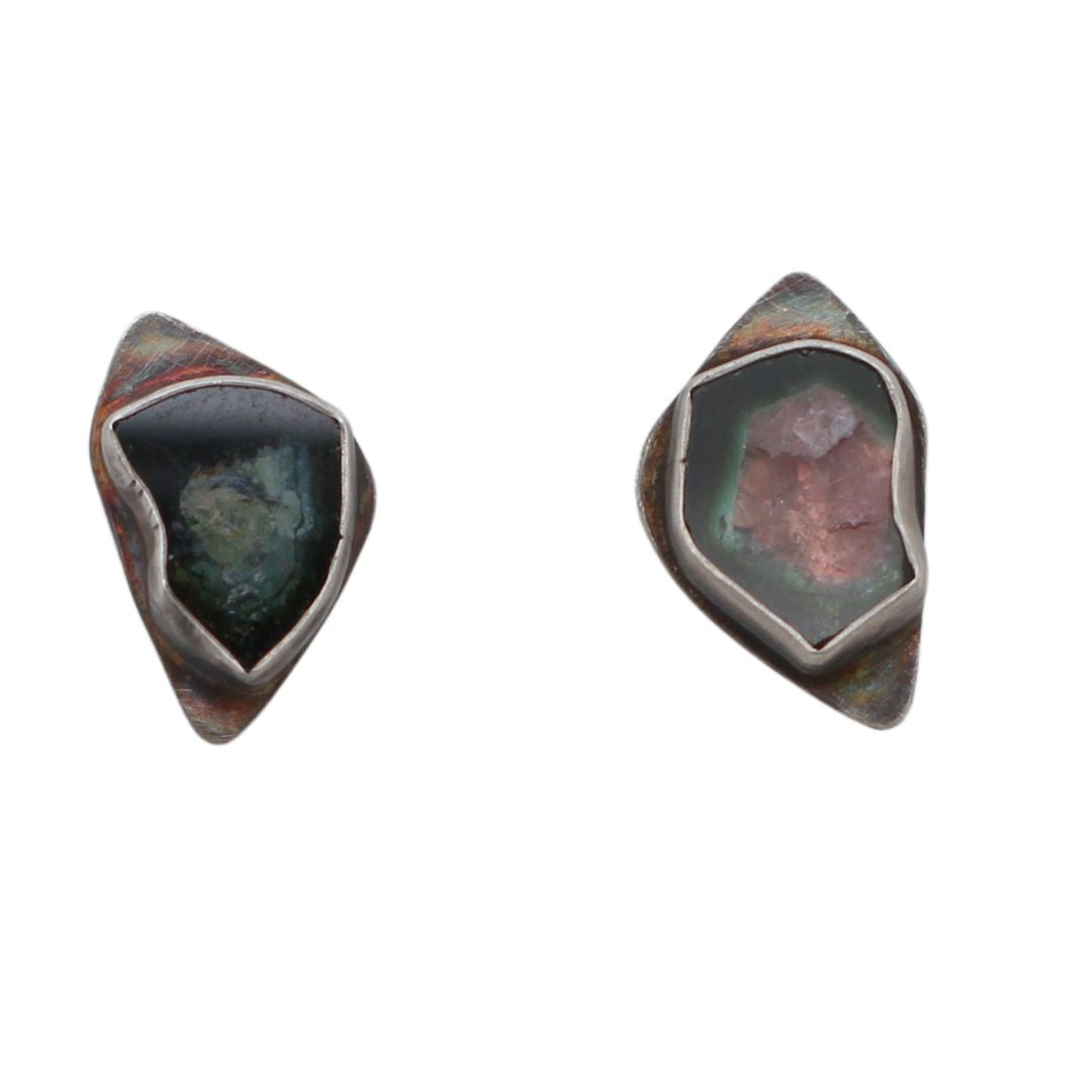 Watermelon Tourmaline Rough Studs