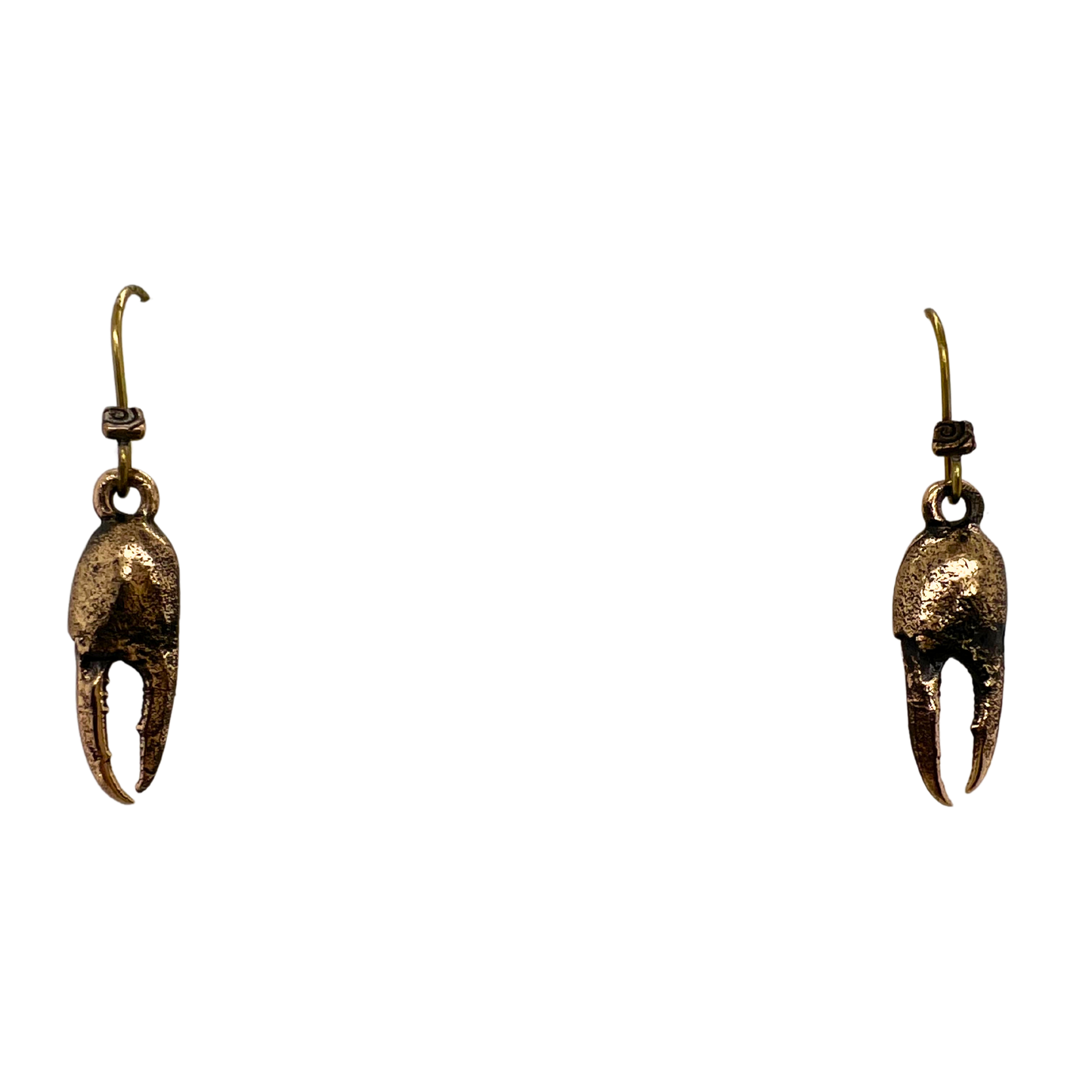 Bronze Crab Claw Earrings