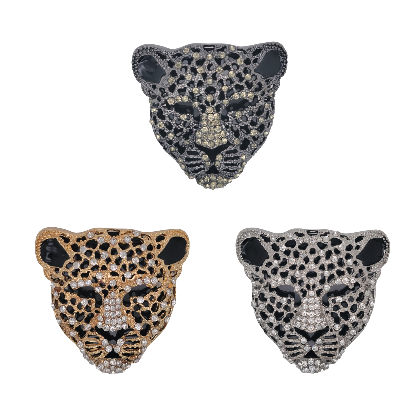 Leopard Face Brooch