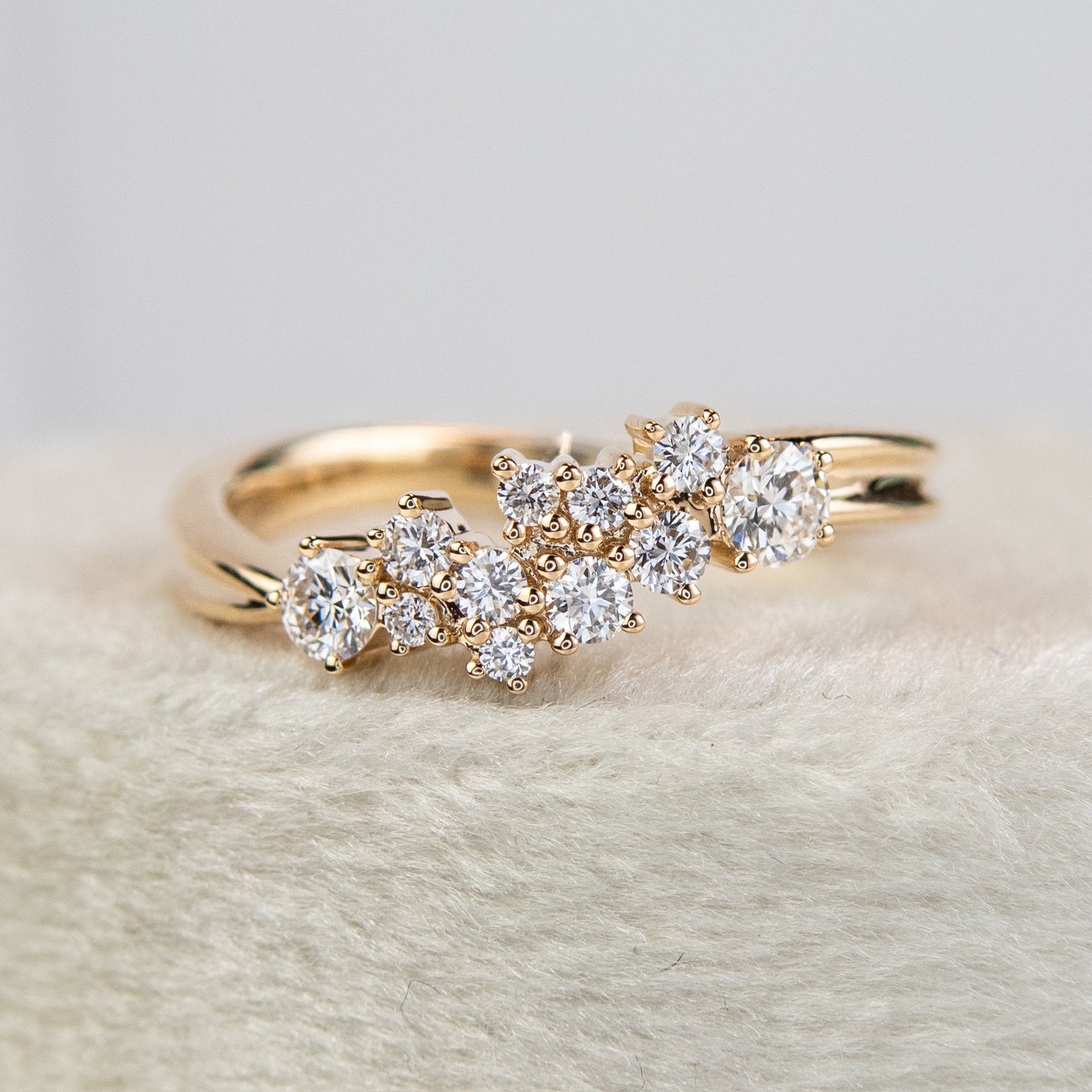 Lula - Diamond Cluster Engagement Ring