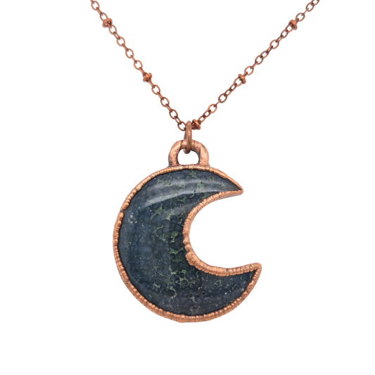 Agate Crescent Moon Necklace