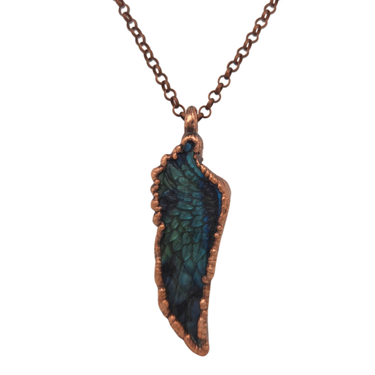 Labradorite Wing Necklace