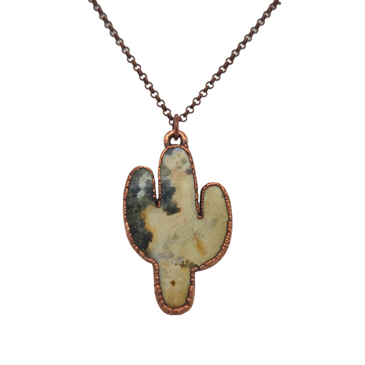 Ocean Jasper Cactus Necklace