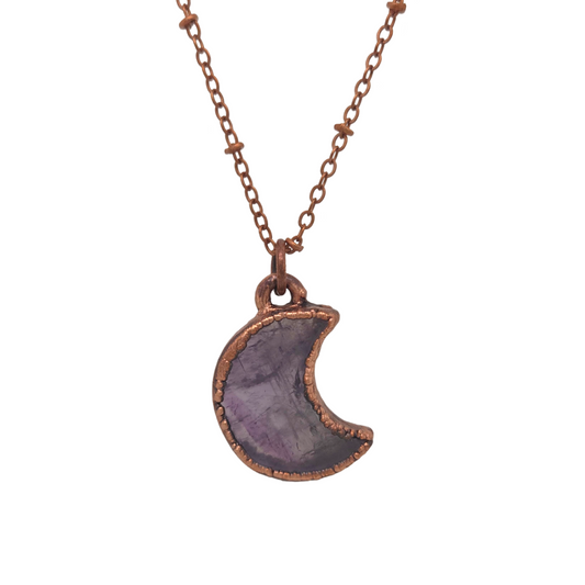 Amethyst Crescent Moon Necklace