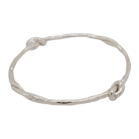 Knotted Sterling Silver Bangle