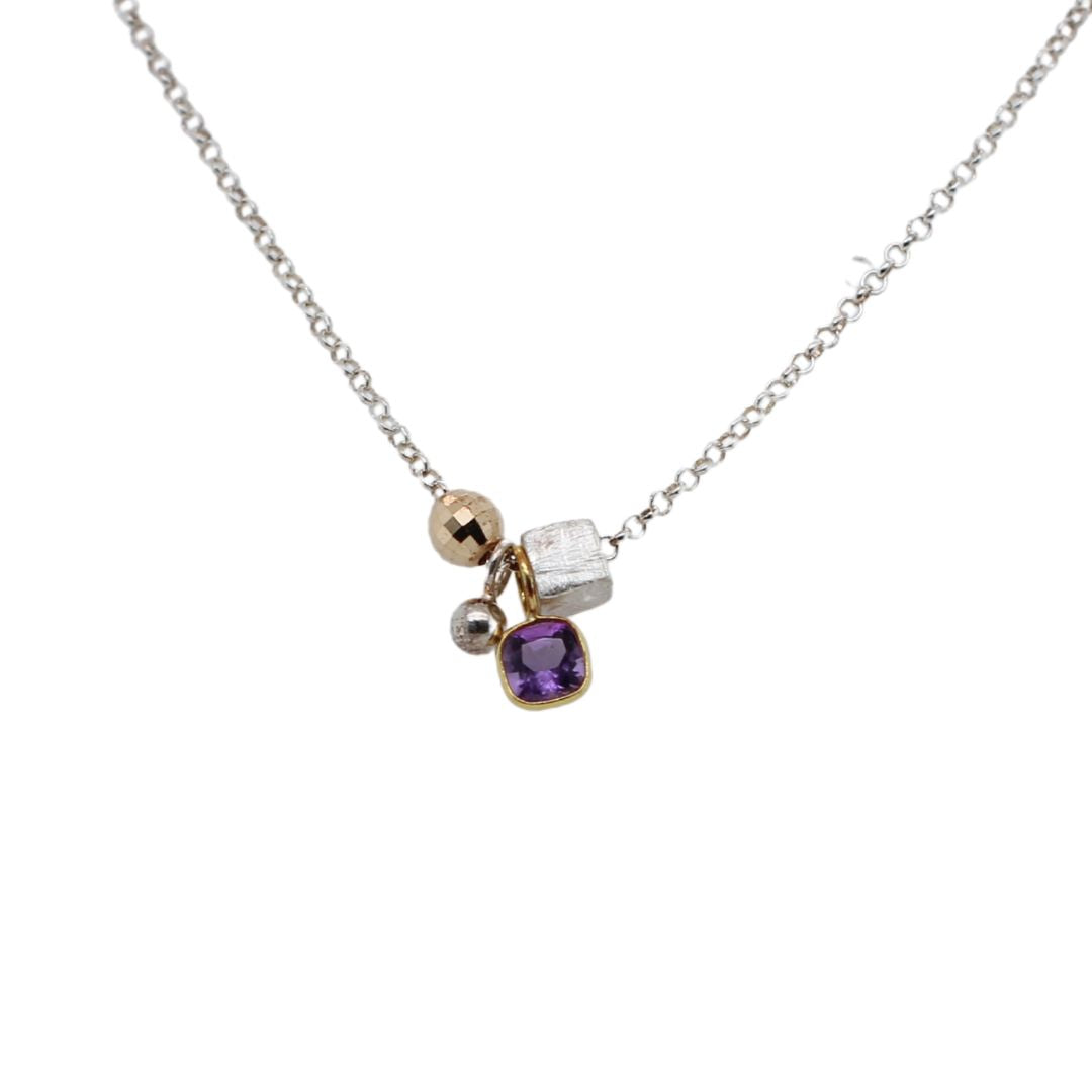 Amethyst Charm Necklace