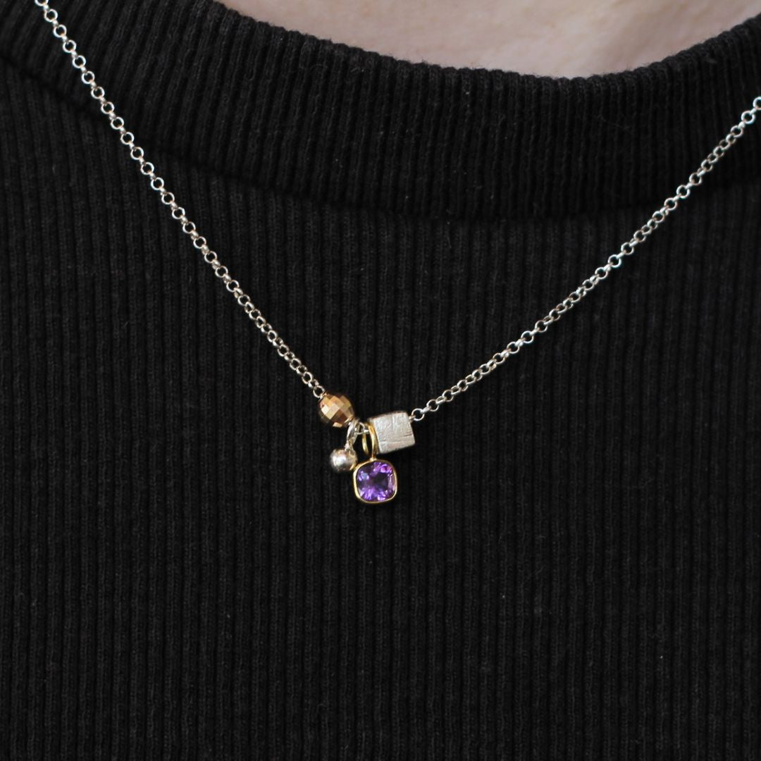 Amethyst Charm Necklace