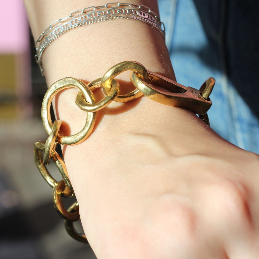 Chunk Brass Chain Bracelet