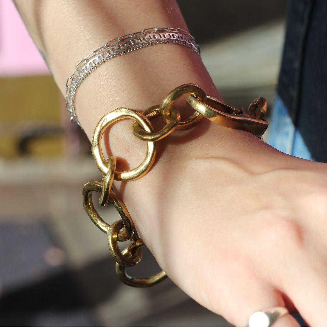 Chunk Brass Chain Bracelet