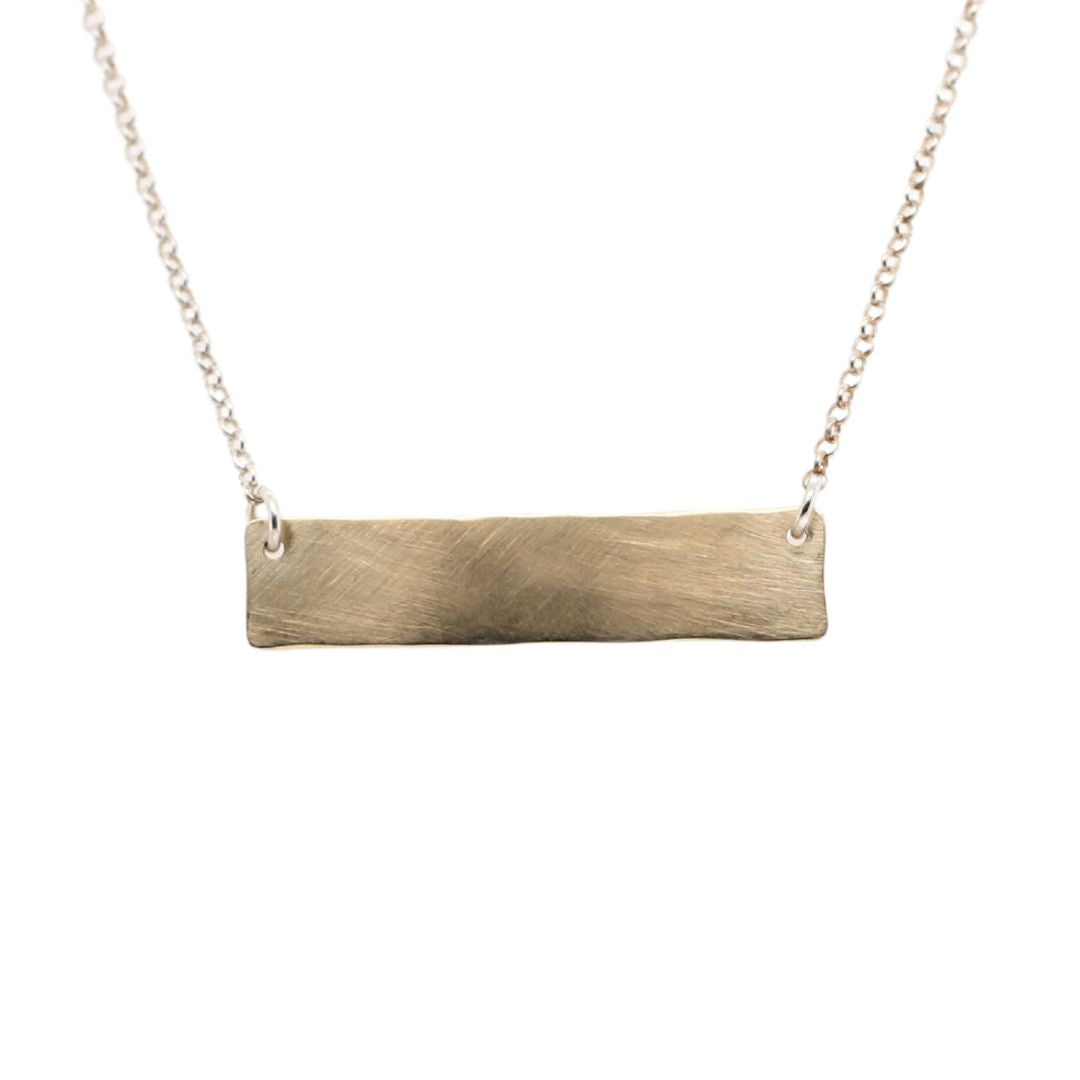 Engravable Gold Bar Necklace