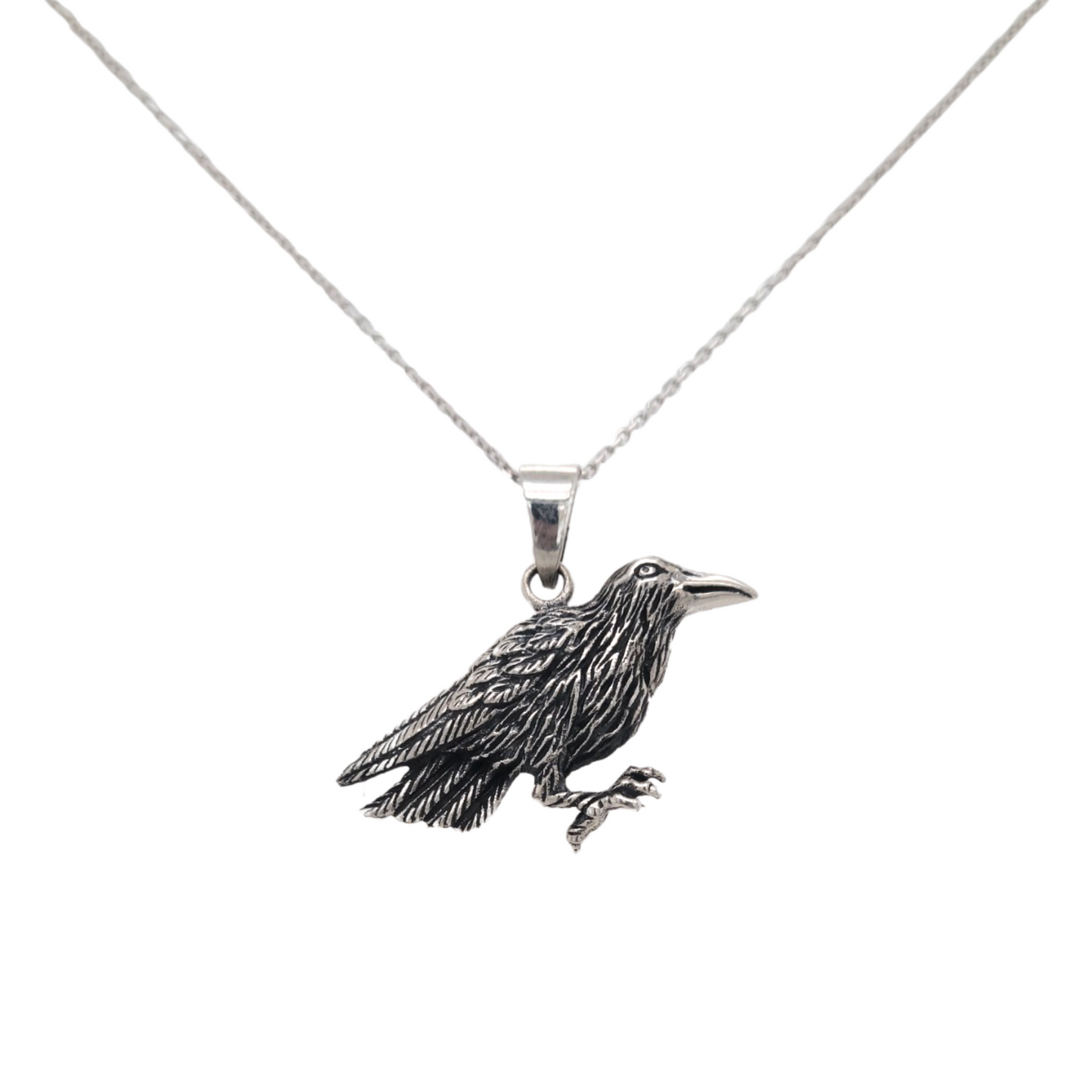 Silver Raven Pendant