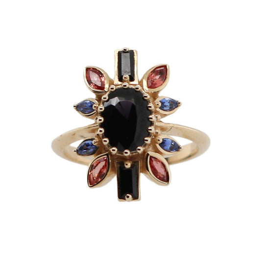 Nox - Dark Purple Spinel Ballerina Ring