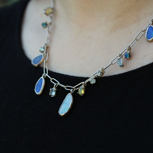 Opal Charm Necklace