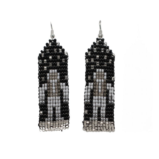 Man on the Moon Beaded Earrings