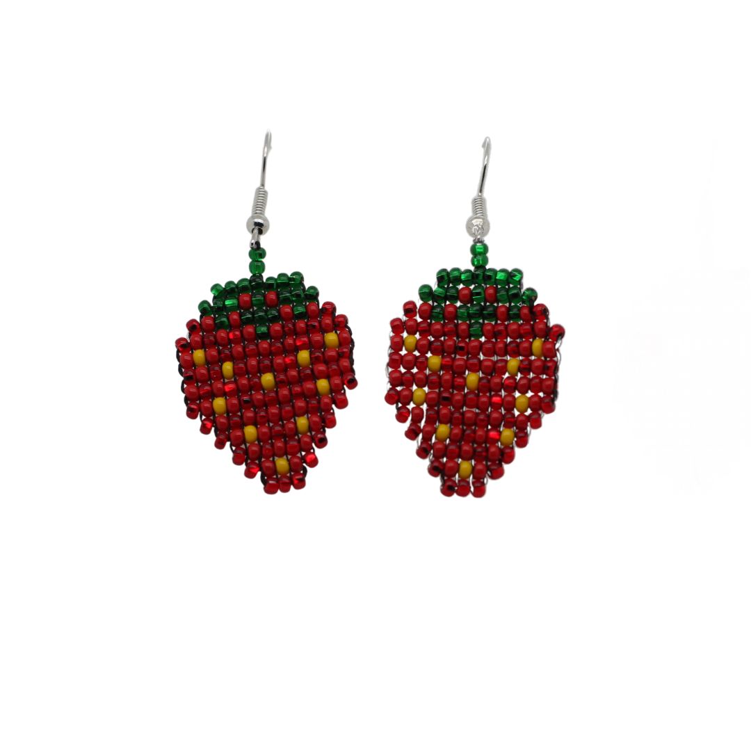 Strawberry Bead Earrings