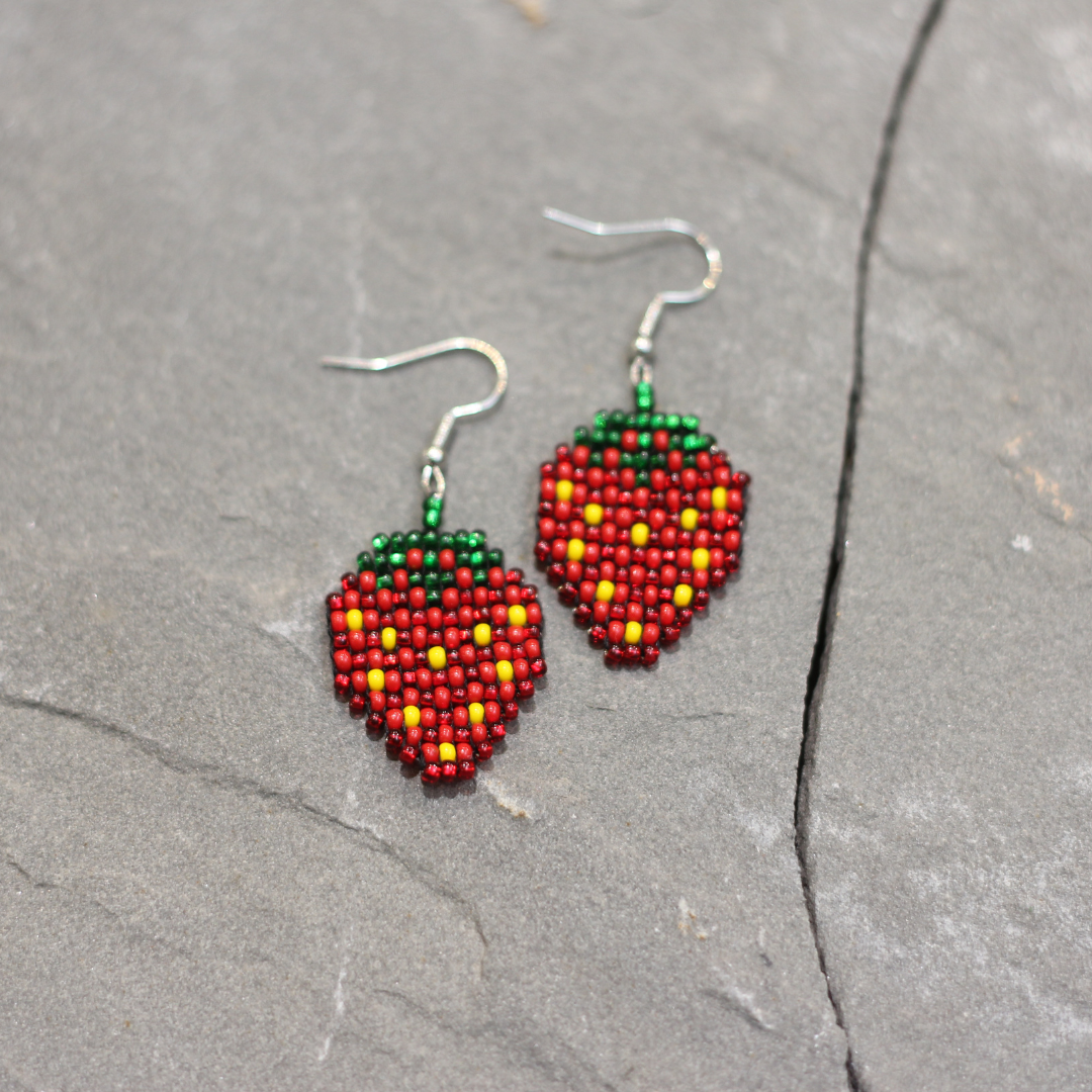 Strawberry Bead Earrings