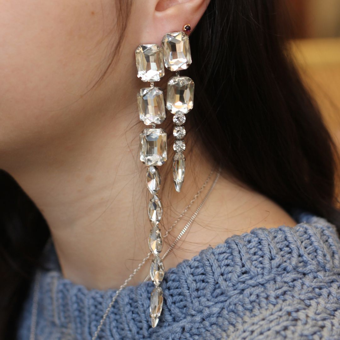 Statement Bling Drop Earrings