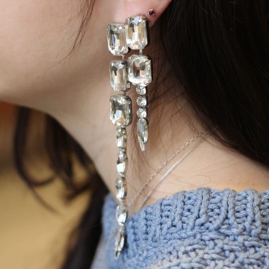 Statement Bling Drop Earrings