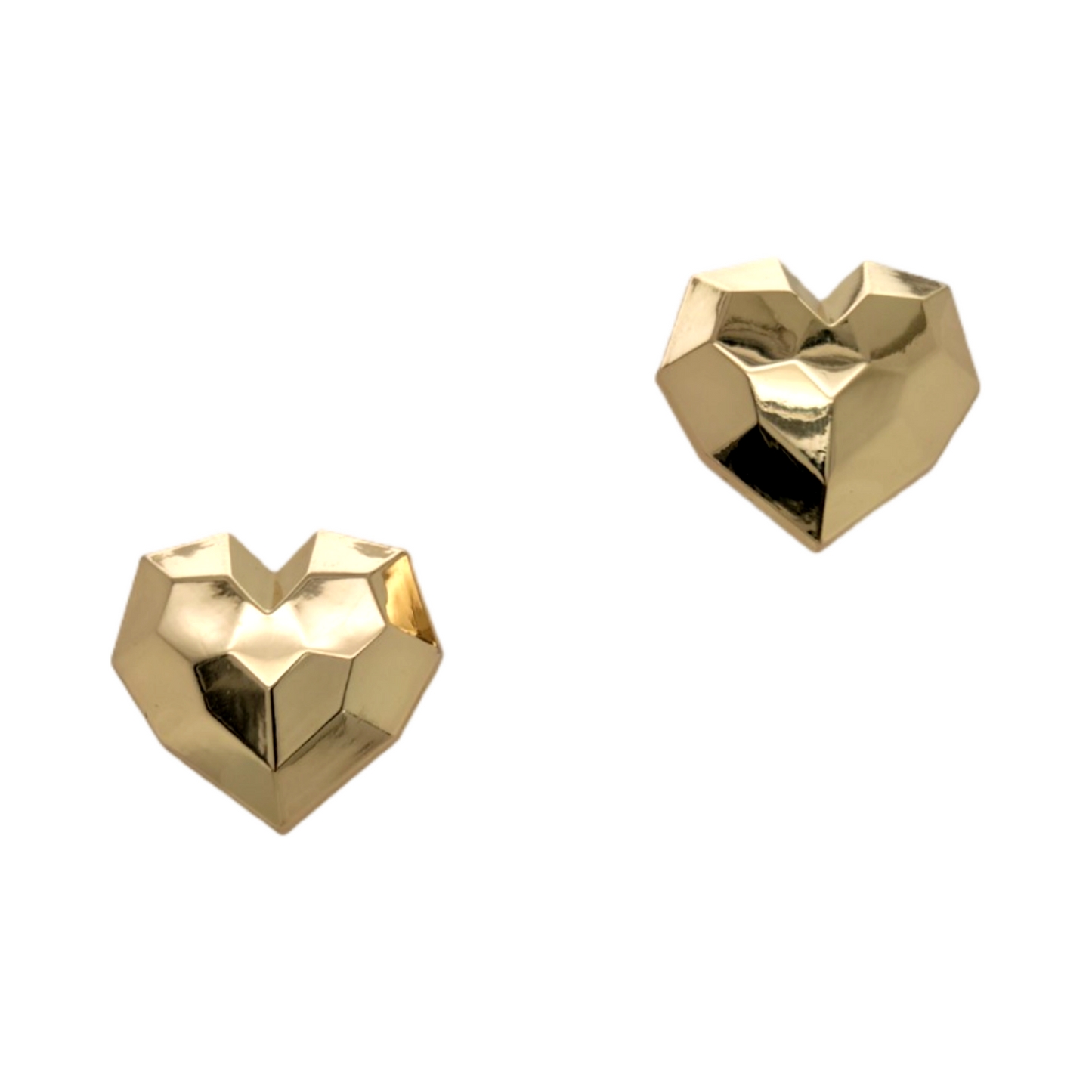 Geometric Heart Studs