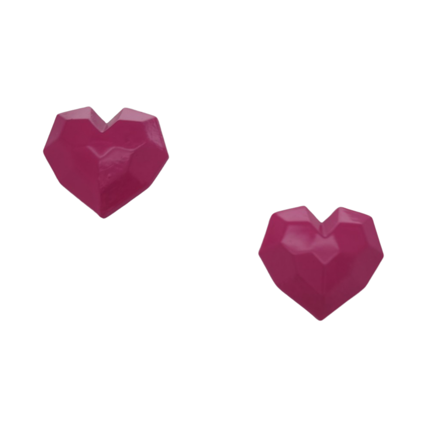 Geometric Heart Studs