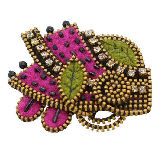 Abstract Leafy Arch Brooch