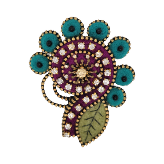 Spiral Leaves Brooch