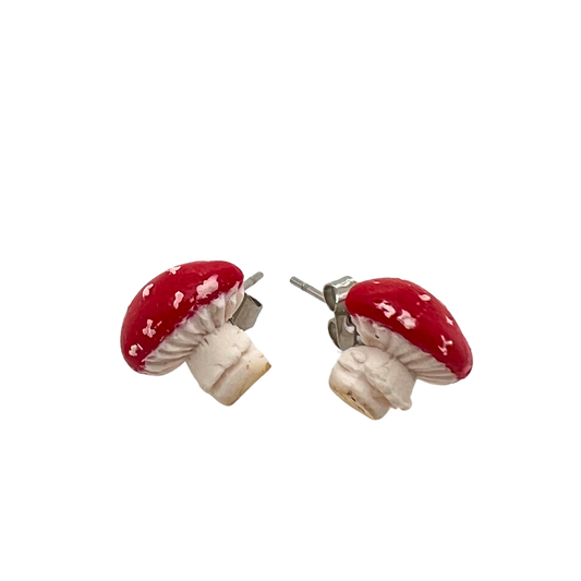 Handmade Mushroom Studs