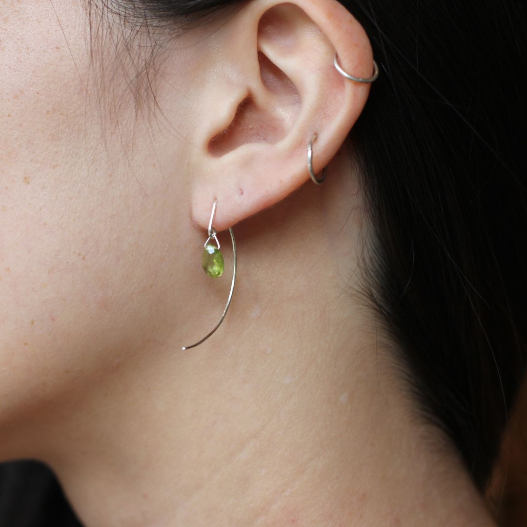 Peridot Arc Earrings