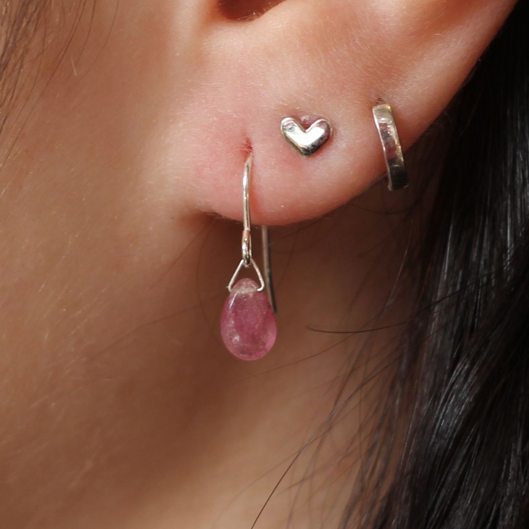 Mini Lantern Ruby Hook Earrings