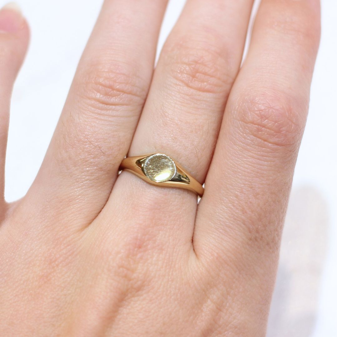 Oval Gold Signet Ring