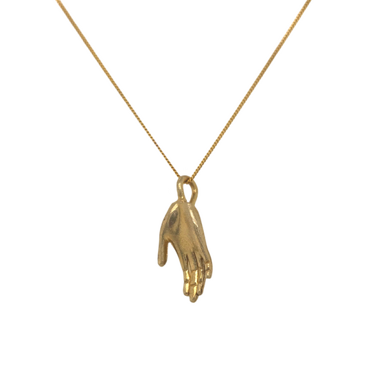 Gold-plated Brass Hand Necklace