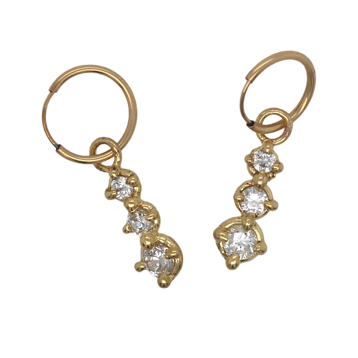 White Cubic Zirconia Earrings