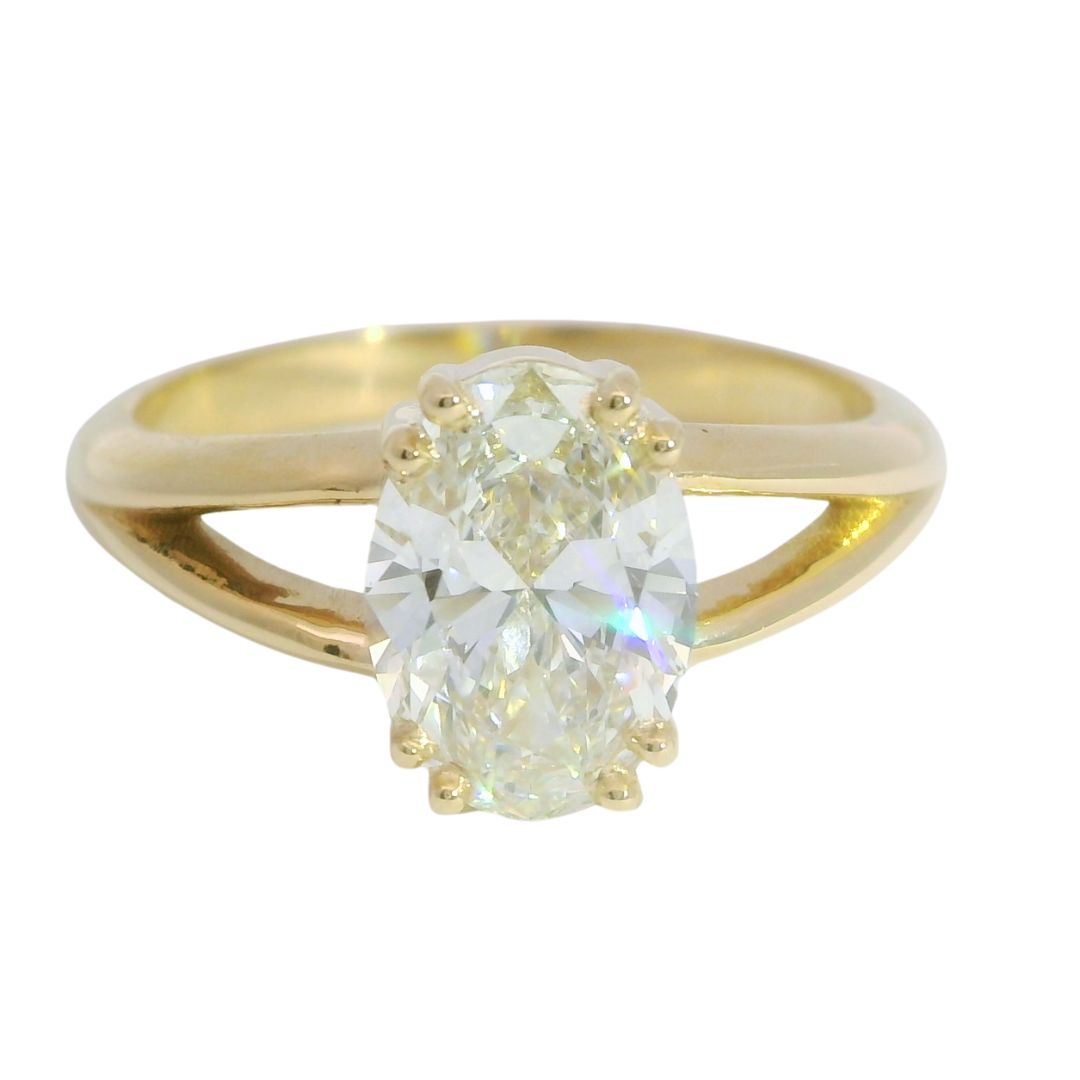 Serena - Oval Diamond Split-Shank Engagement Ring