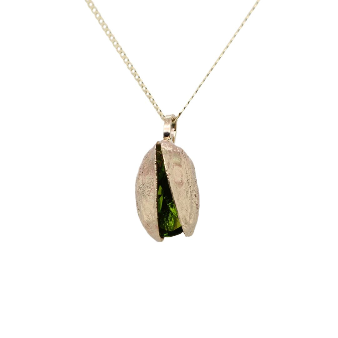 Nuts for You! - Gold Pistachio Necklace