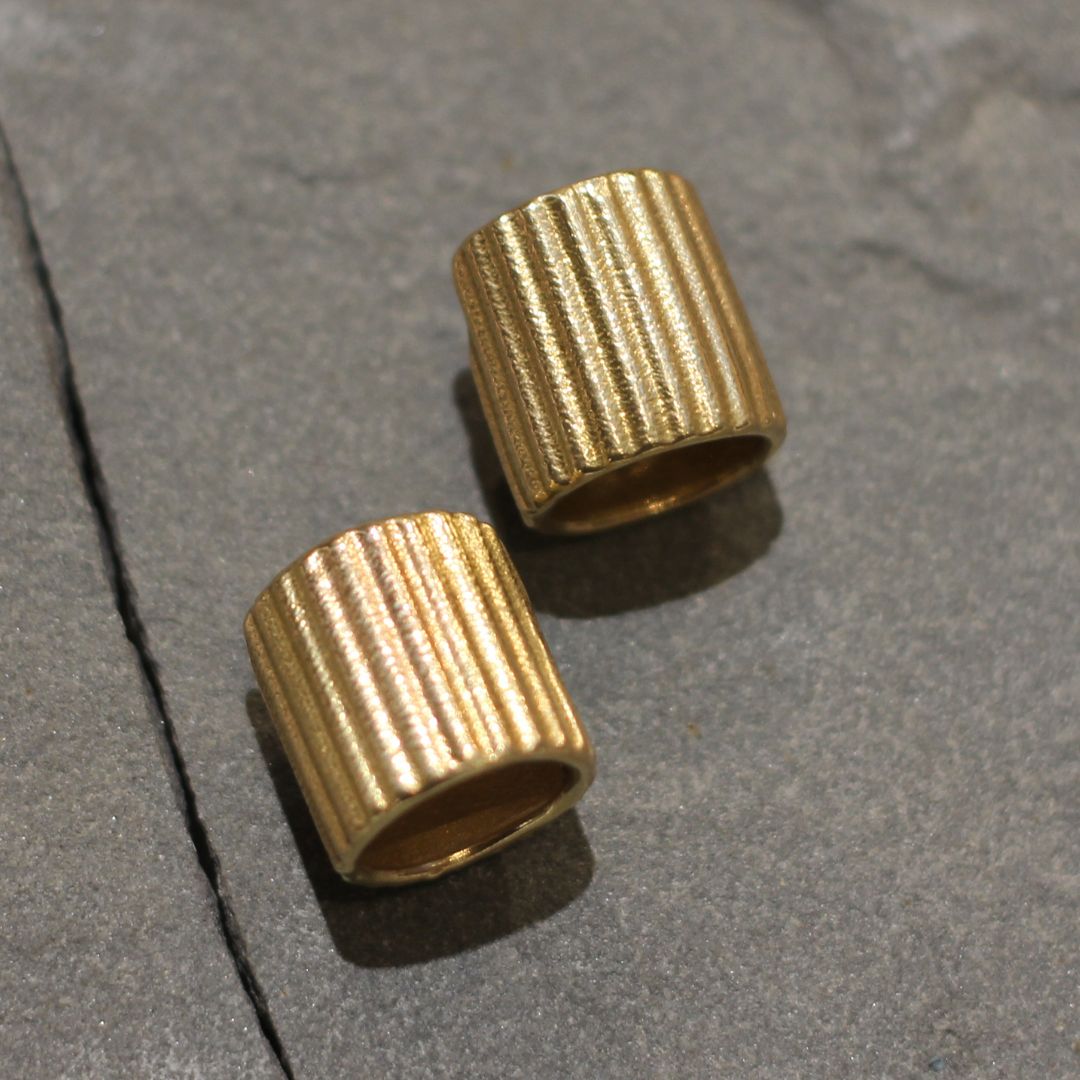 Brass Rigatoni Pasta Earrings