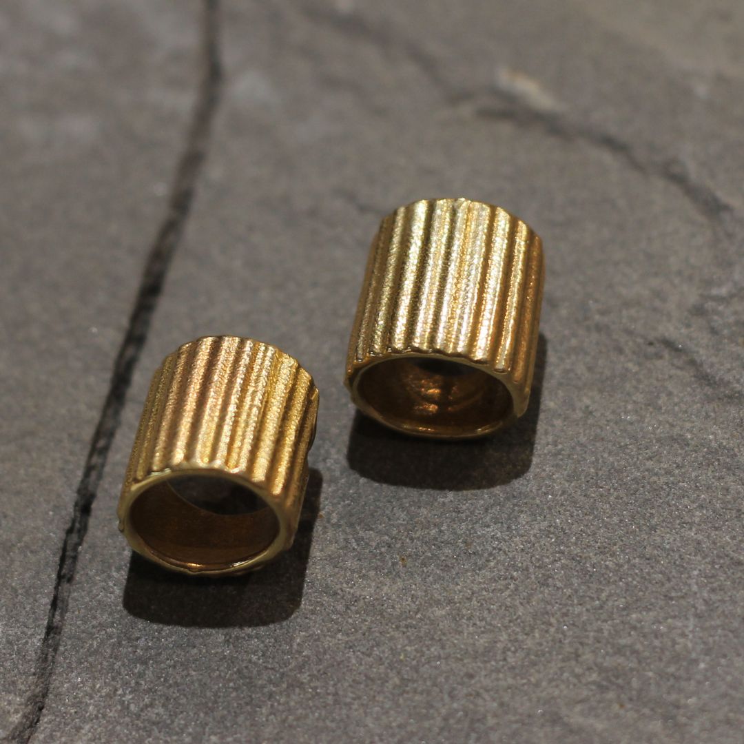 Brass Rigatoni Pasta Earrings