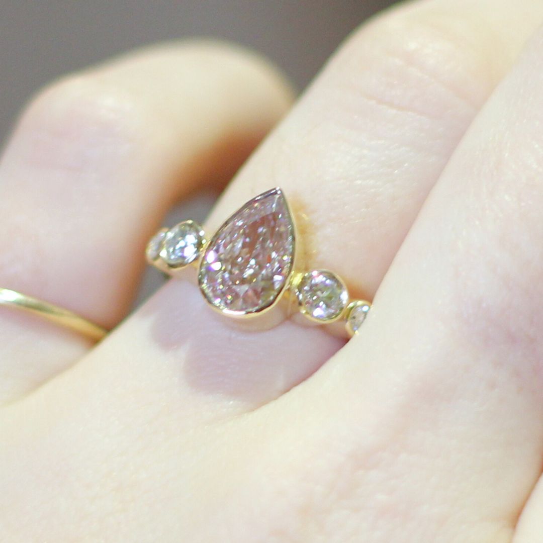 Giulia in Pink - Pink Diamond Engagement Ring