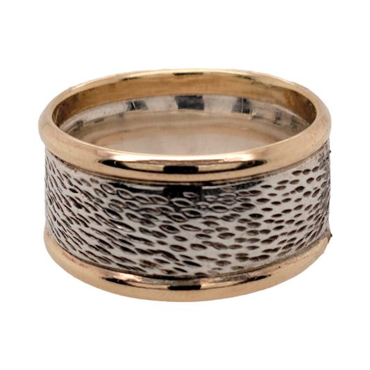 Sterling Silver Two Tone Band