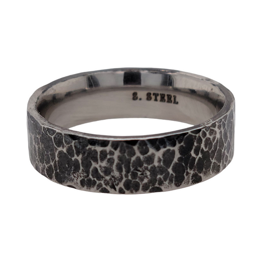 Stainless Steel Hammered Band