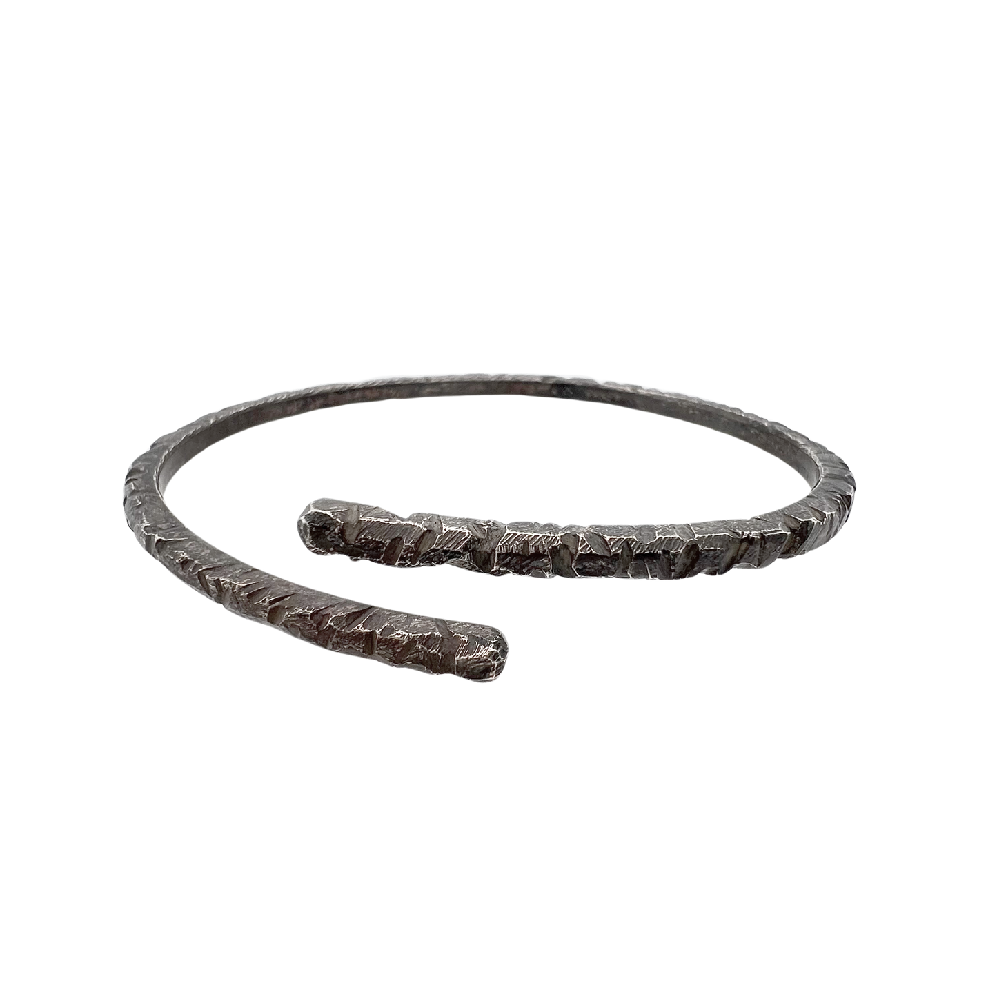 Oxidized Sterling Silver Bangle