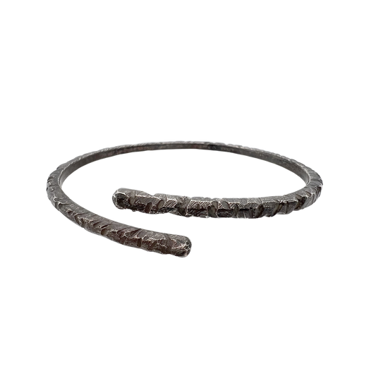 Oxidized Sterling Silver Bangle