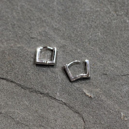 Mini Square Huggie Earrings