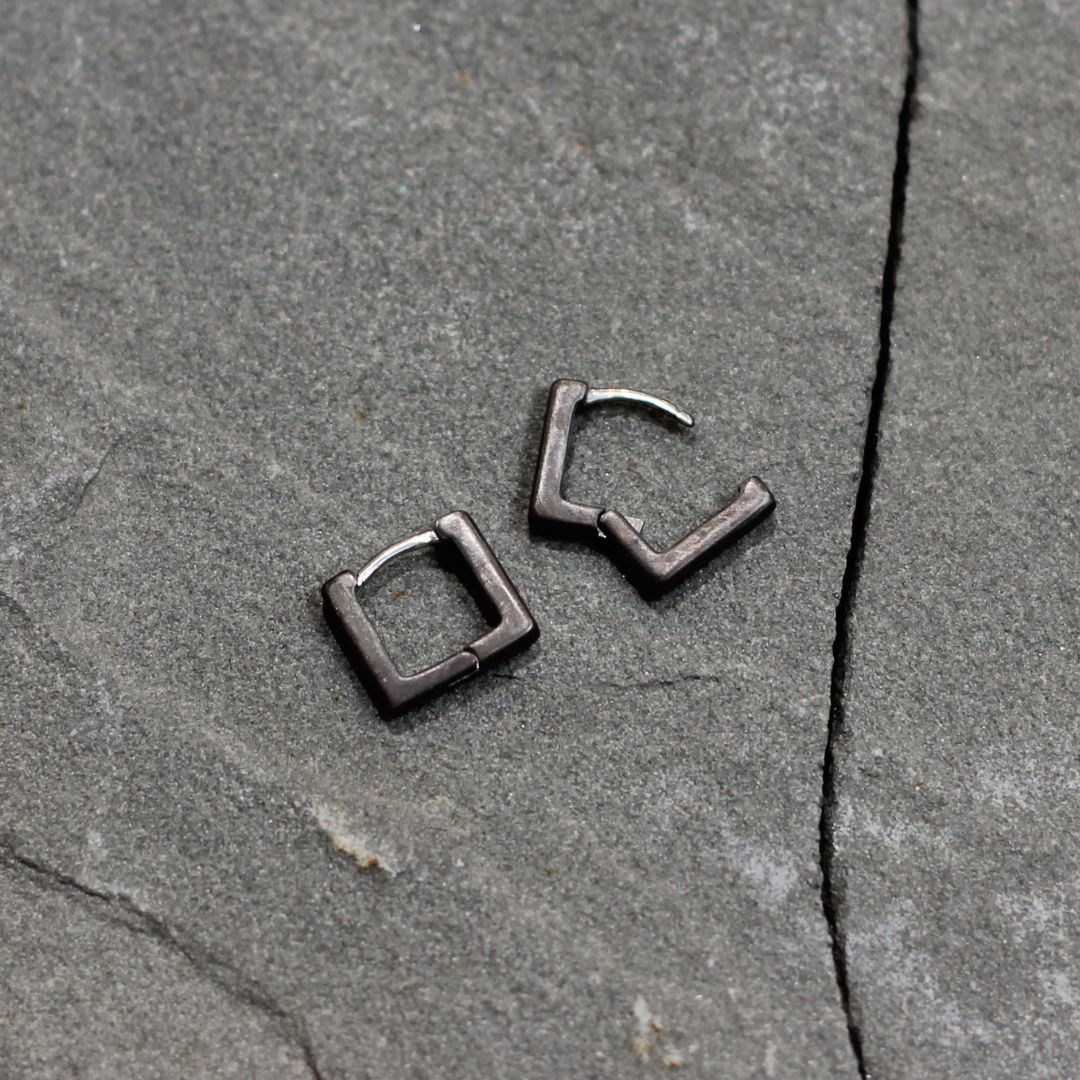 Mini Square Huggie Earrings