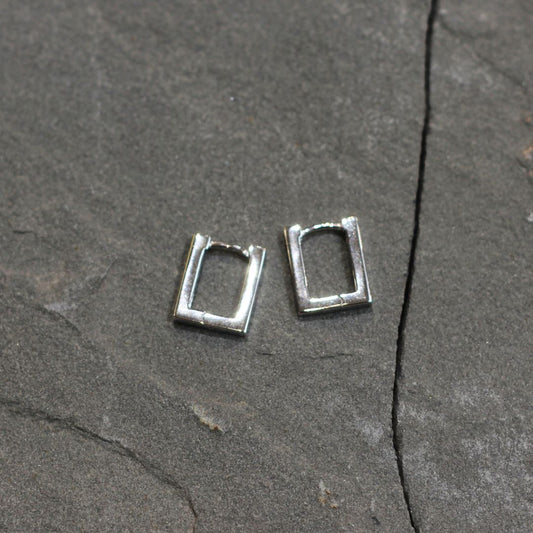 Rectangle Huggie Earrings