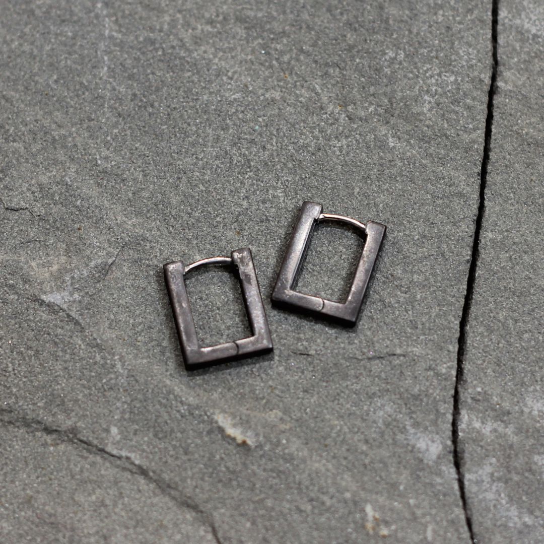 Rectangle Huggie Earrings