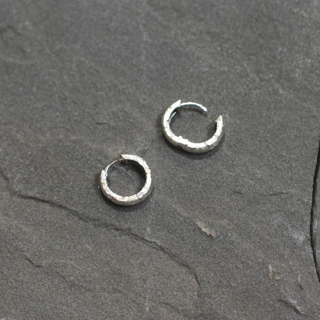 Manhandle - Textured Huggie Hoop Earrings